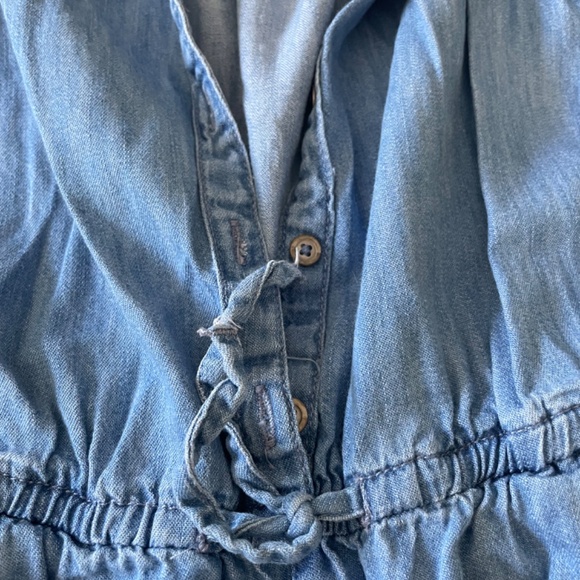 Blue Kids Denim Pattern Jumpsuit - Picture 5 of 8